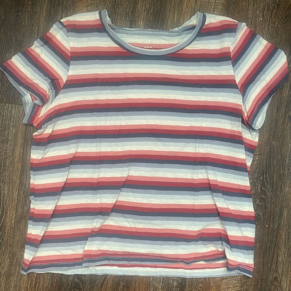 Striped American eagle t-shirt